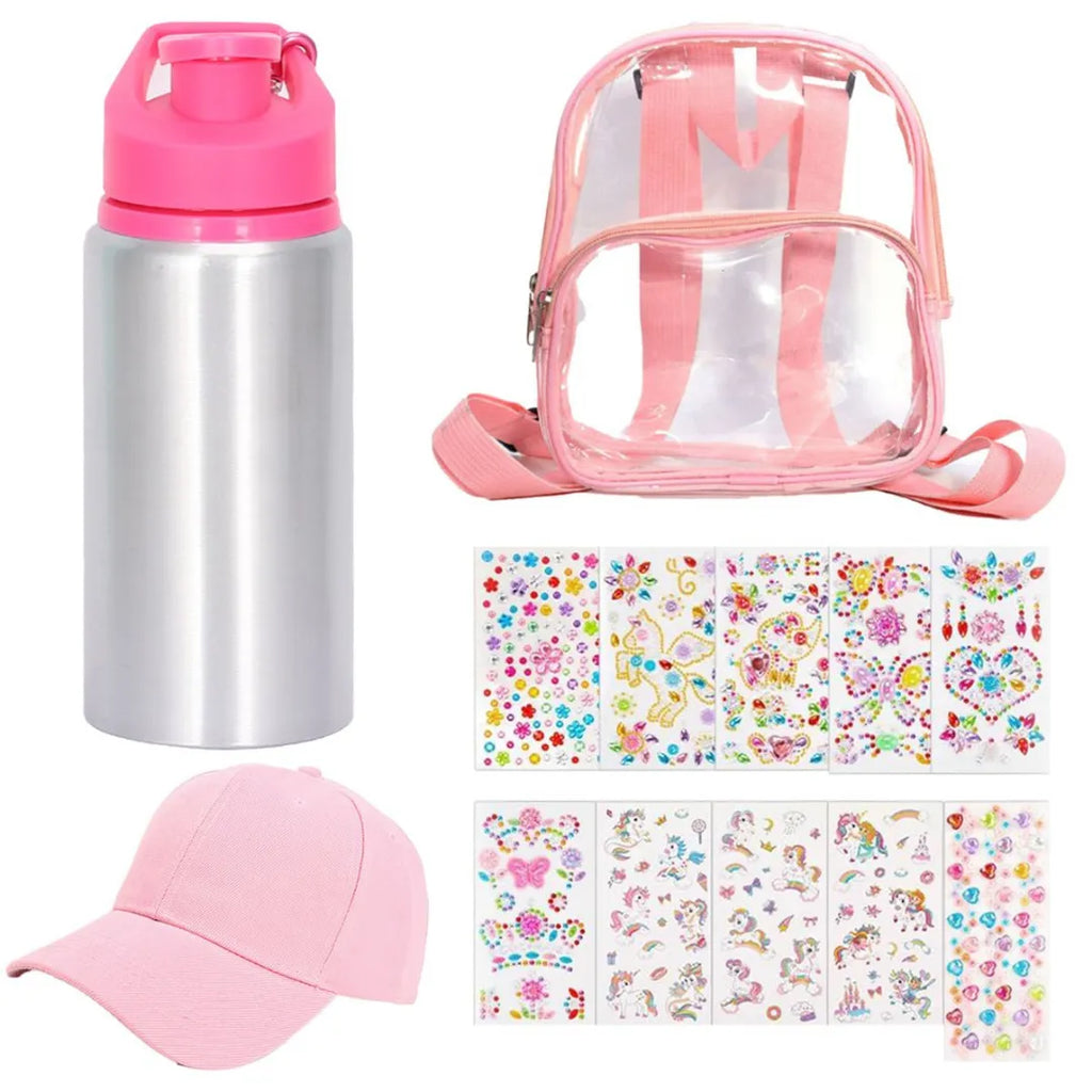 Decorate Water bottle Cap Bag Unicorn Gem stickers Girls Gift