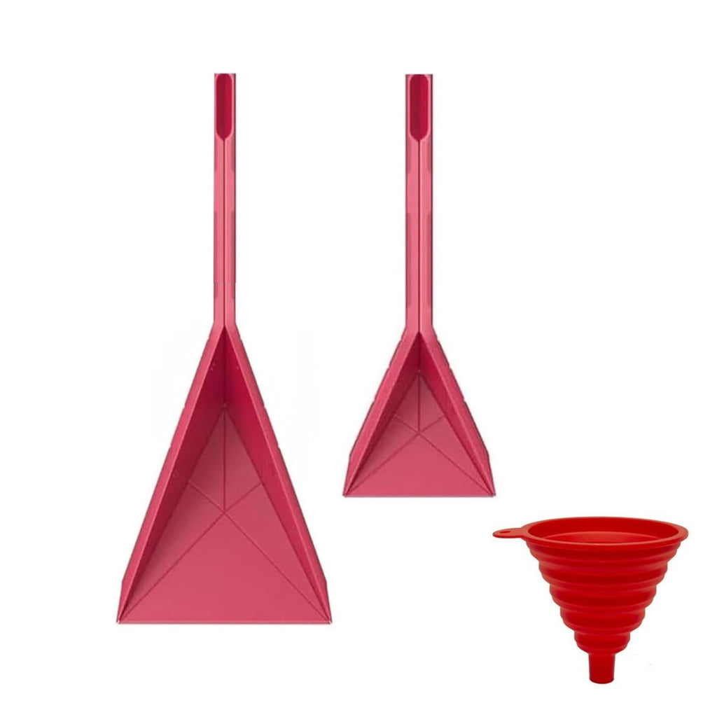 Polygon Flat Magnetic Silicone 3-in-1 Kitchen Measuring Folding Spoons Set