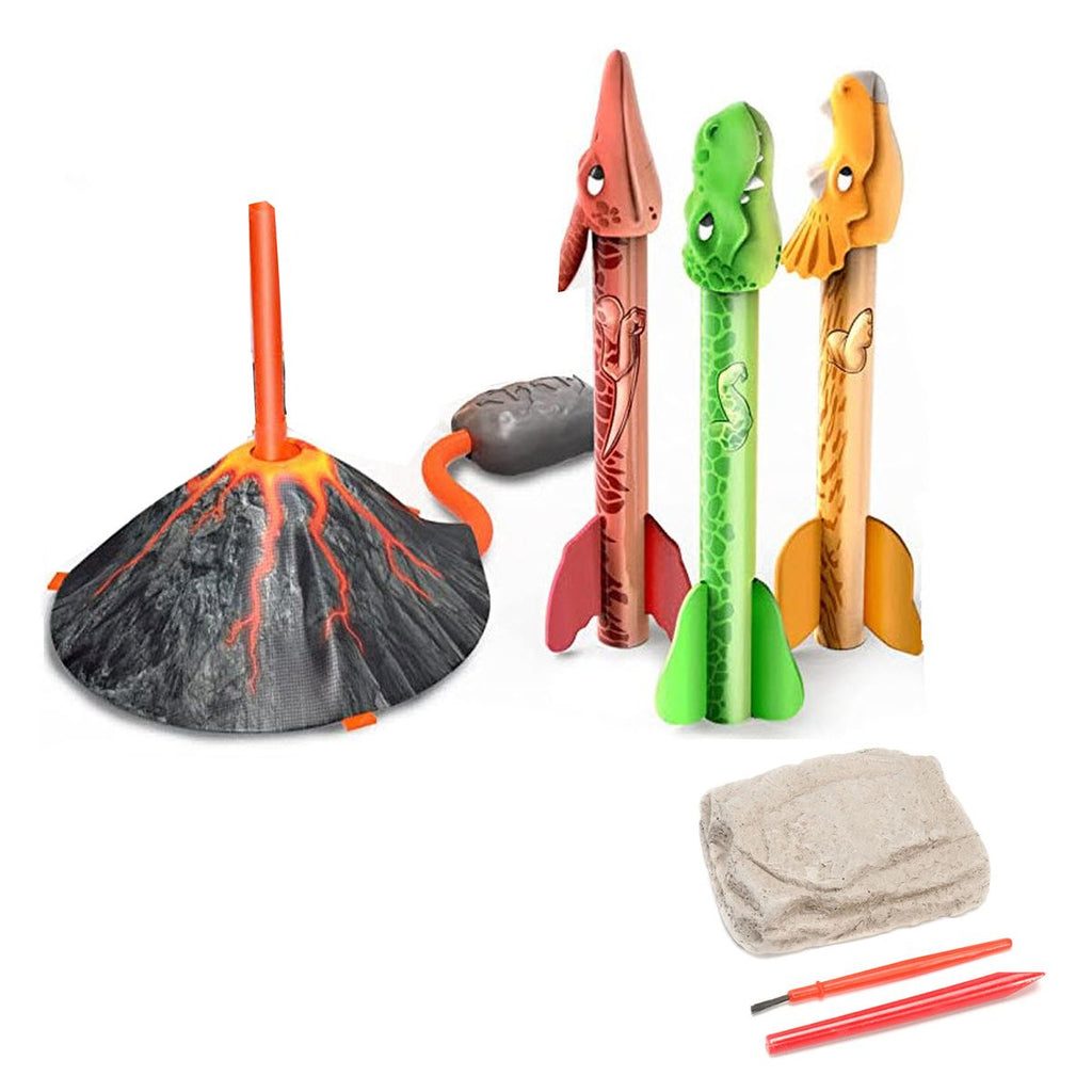 Dinosaur Blasters Rocket Launcher & Excavation Kit for Kids Outdoor