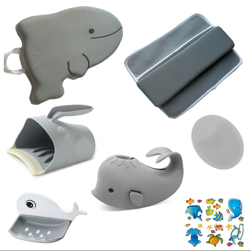 Premium Baby Bath Set with Foam Kneeler Elbow Rest Pad