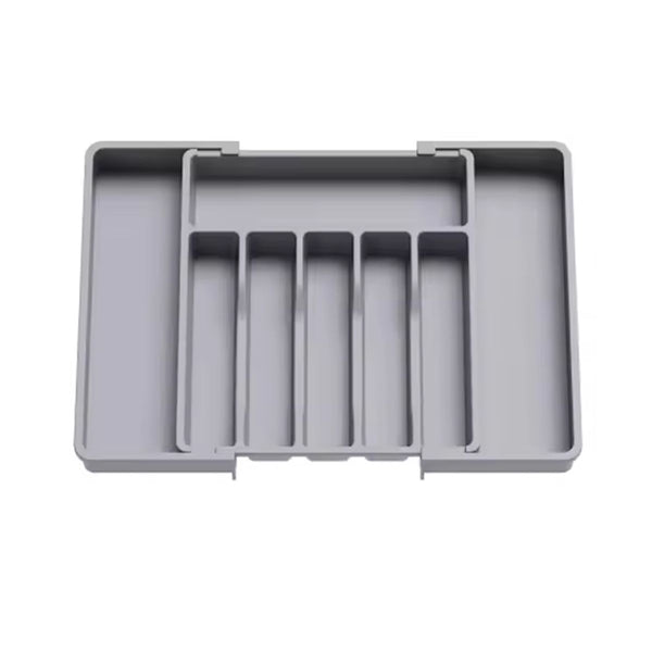 Expandable Drawer Organizer Tray Plastic Cutlery Utensil Organizer GREY